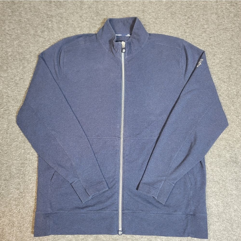 B. Draddy Full Zip Jacket XL Navy Golf 1900 Logo Peruvian Cotton Stretch